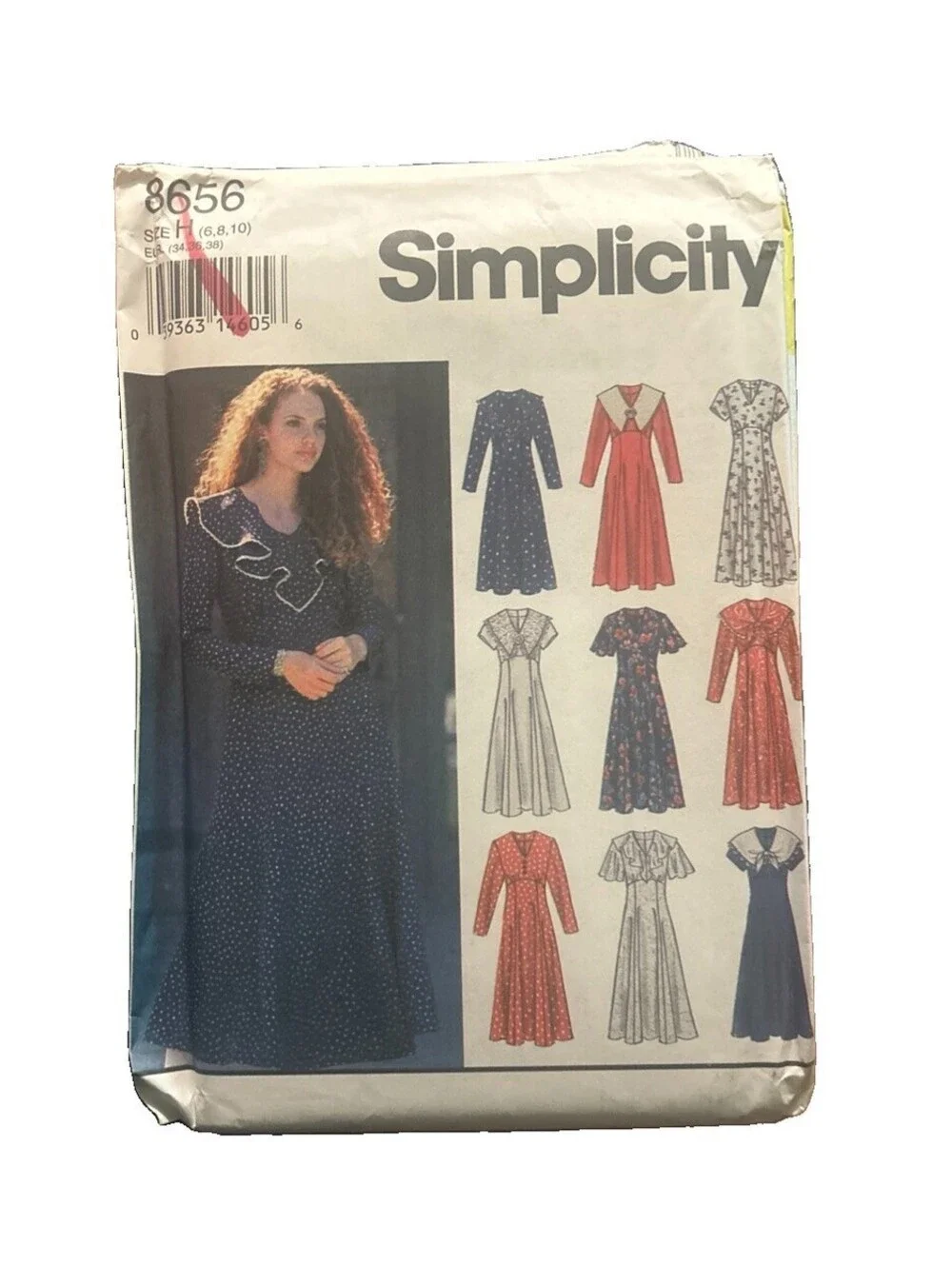 Simplicity Sewing Pattern Womens VTG #8656 Sz 6,8,10 Dress UC FF